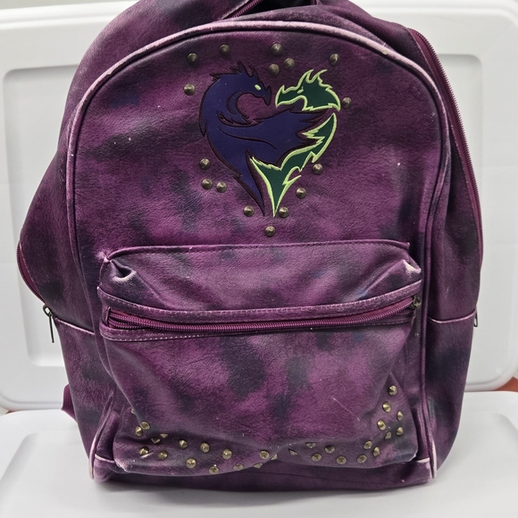 disney descendants leather backpack Loungefly Maleficent Cosplay Mini This bag is inspired by Mals pink Descendants: The Rise of Red